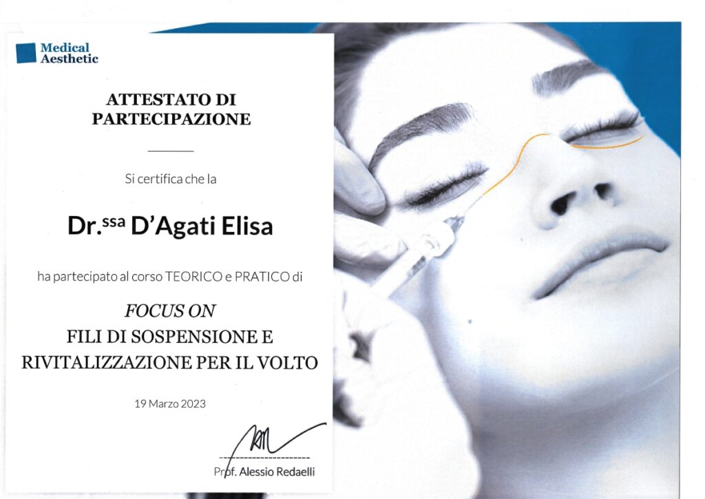 Dott.ssa ELISA D'AGATI - Attestato di partecipazione